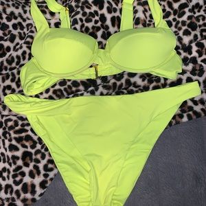 neon yellow bikini bottoms